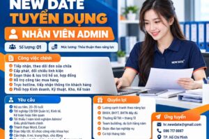Tuyển Dụng Nhân Viên Admin | NEW DATE